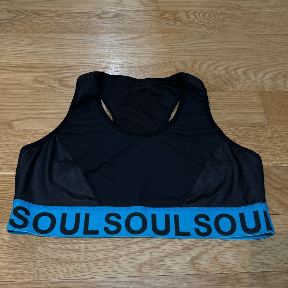 SOUL CYCLE Black Sports Bra Large